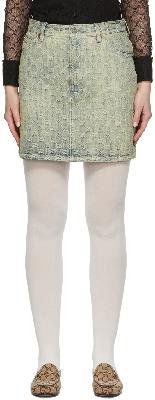 Gucci Blue Denim GG Miniskirt