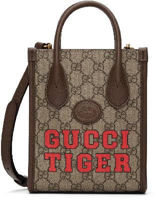 Gucci Beige Mini 'Gucci Tiger' GG Tote
