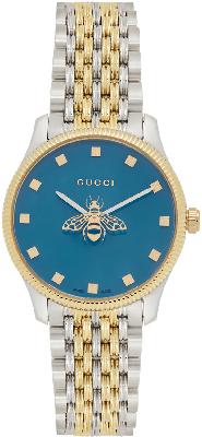 Gucci Silver & Gold Bee G-Timeless Watch