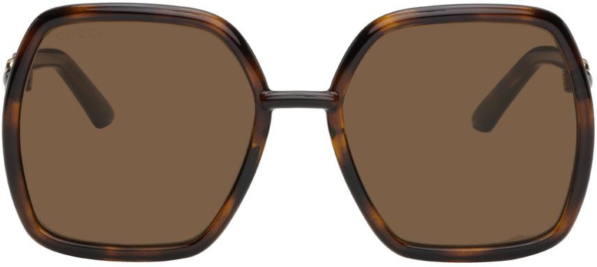 Gucci Tortoiseshell Horsebit Sunglasses