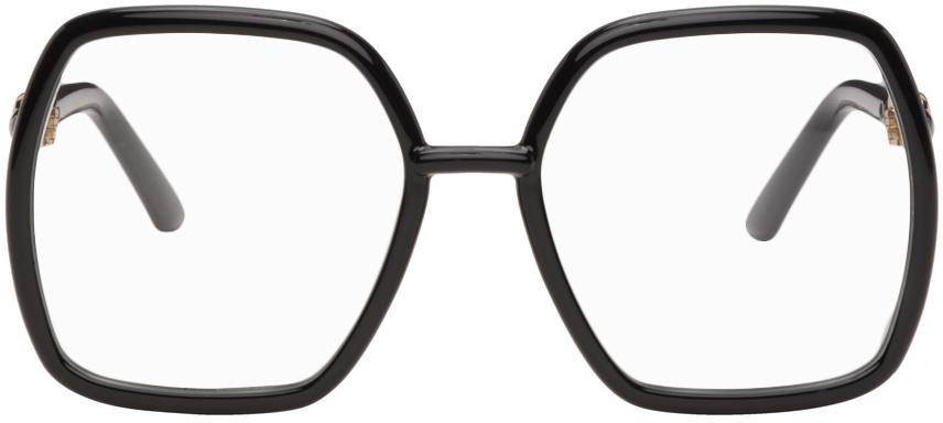 Gucci Black Horsebit Square Glasses