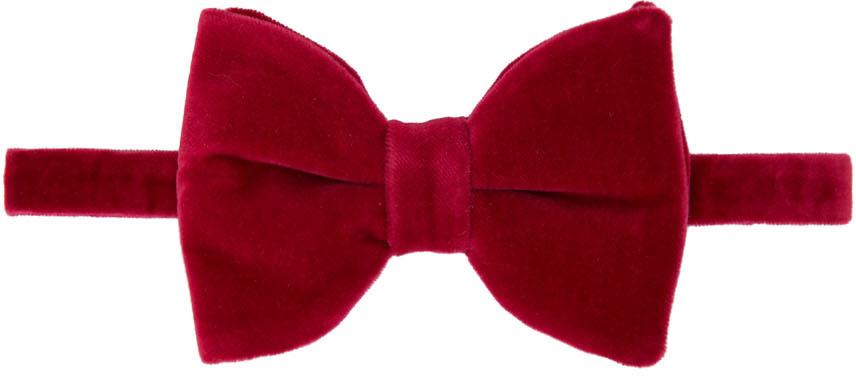 Gucci Red Velvet Bow Tie