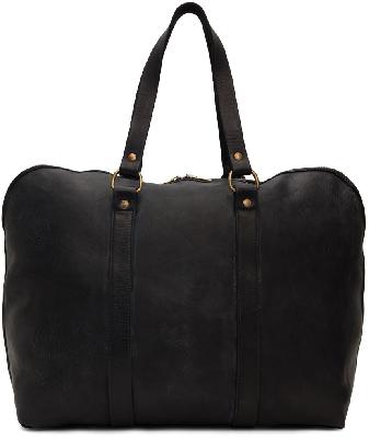 Guidi Black Horse Leather Duffle Bag