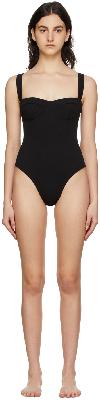 Haight Black Crepe One-Piece Swimsuit