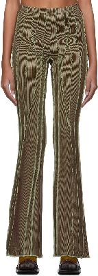 Helenamanzano SSENSE Exclusive Brown 3D Stripe Lounge Pants
