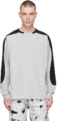 HELIOT EMIL Grey & Black Cotton T-Shirt