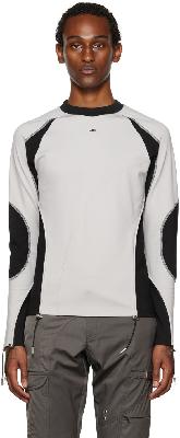 HELIOT EMIL Black & Gray Metamorphic Long Sleeve T-Shirt