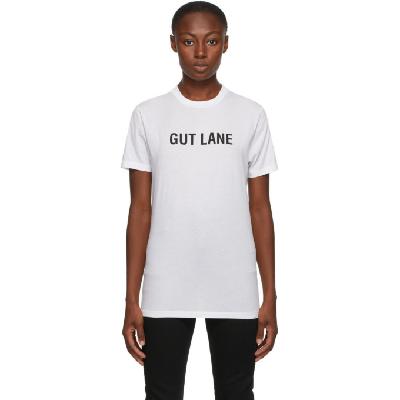 Helmut Lang SSENSE Exclusive White 'Gut Lane' T-Shirt
