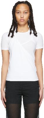 Helmut Lang White Twisted Jersey T-Shirt