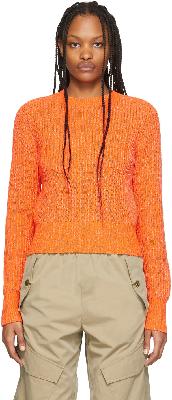 Helmut Lang Orange Bungee Slub Sweater