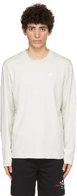 Helmut Lang Taupe Piping Long Sleeve T-Shirt
