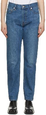 Helmut Lang Blue Classic Straight Jeans