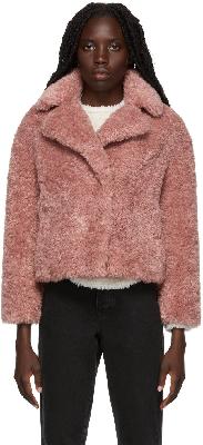 Herno Pink Faux Shearling Jacket