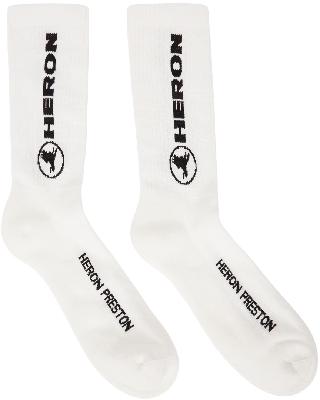 Heron Preston White & Black 'Heron' Long Socks