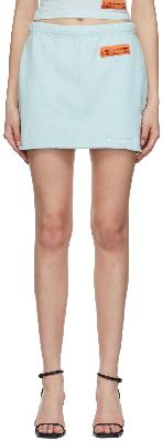 Heron Preston Blue Cotton Mini Skirt