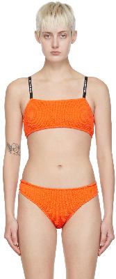 Heron Preston Orange Nylon Bikini Top