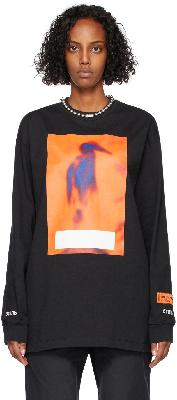 Heron Preston Black Long Sleeve Censored T-Shirt