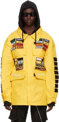 Hood by Air Yellow Cropped 'Veteran' Boiler Jacket