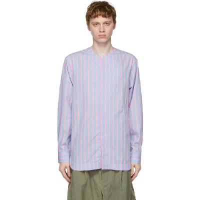 House of the Very Islands SSENSE Exclusive Blue & Pink Engine Shirt