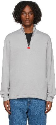 Hugo Grey Durton Zip-Up Sweater