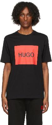 Hugo Black & Red Logo Patch T-Shirt