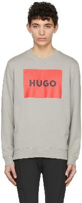 Hugo Grey Cotton Sweatshirt