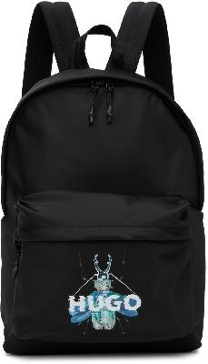 Hugo Black Cyber Bug Backpack