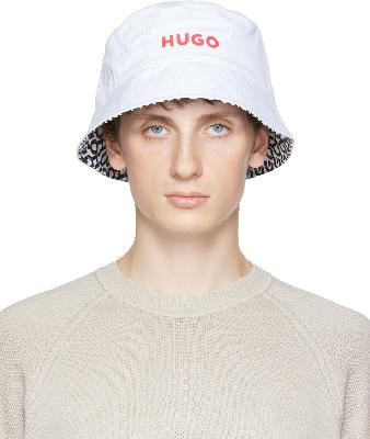 Hugo White Reversible Bucket Hat