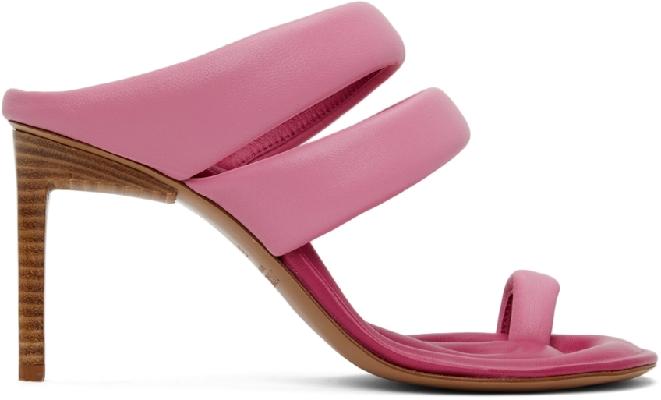 Jacquemus Pink 'Les Sandals Cassis' Heeled Sandals