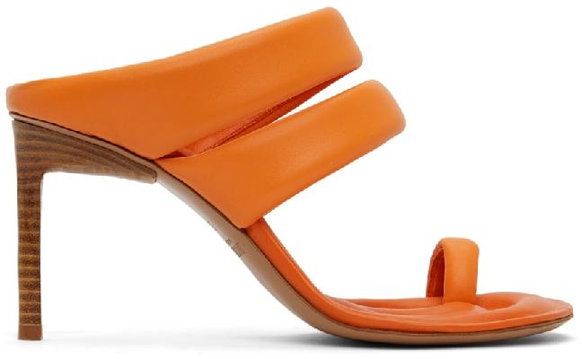 Jacquemus Orange 'Les Sandals Cassis' Heeled Sandals