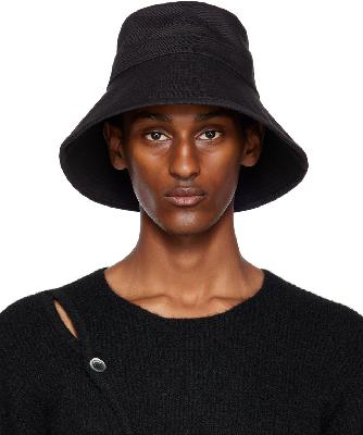 Jacquemus Black 'Le Bob Linu' Bucket Hat