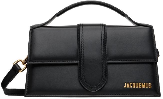 Jacquemus Black Le Papier ‘Le Grand Bambino’ Top Handle Bag