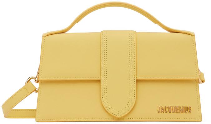 Jacquemus Yellow Le Papier ‘Le Grand Bambino’ Top Handle Bag