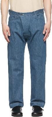 Jan-Jan Van Essche Blue Asymmetric Jeans