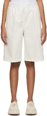 Jil Sander White Silk Shorts