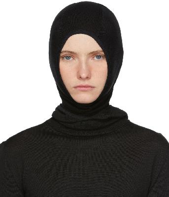 Jil Sander SSENSE Exclusive Black Virgin Wool Seamless Hood
