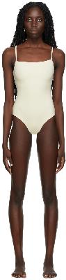 Jil Sander Off-White Classic One-Piece Swimsuit