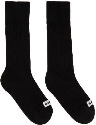 Jil Sander Black Logo Socks