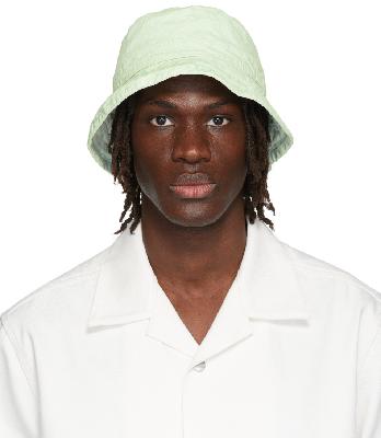 Jil Sander Green Cotton Bucket Hat