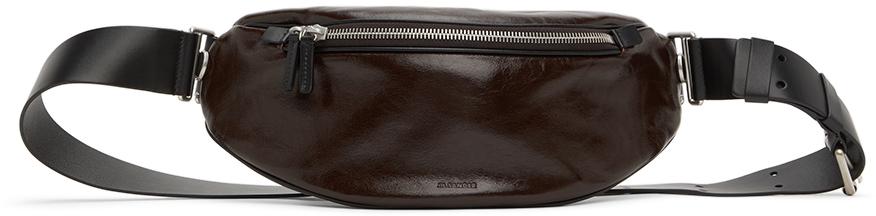 Jil Sander Brown Leather Belt Bag