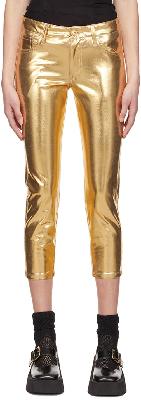Junya Watanabe Gold Polyester Trousers