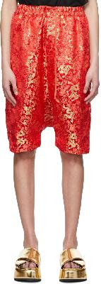 Junya Watanabe Red Nylon & Polyester Trousers