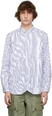 Junya Watanabe White Cotton Stripe Shirt