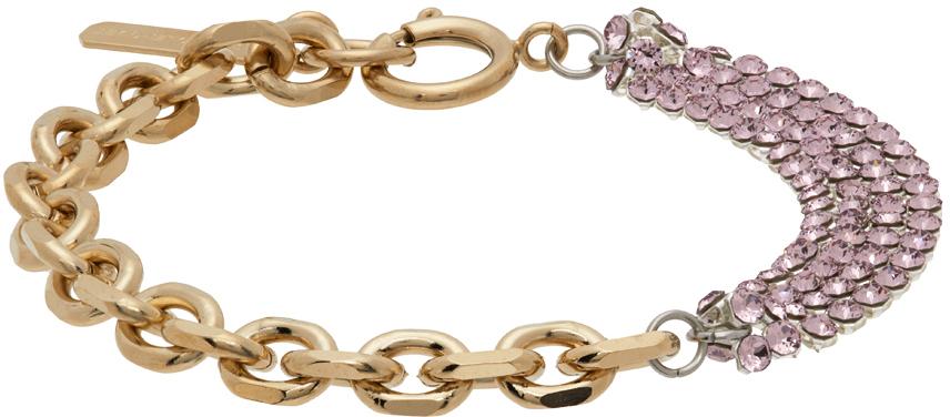 Justine Clenquet SSENSE Exclusive Gold & Purple Shanon Bracelet