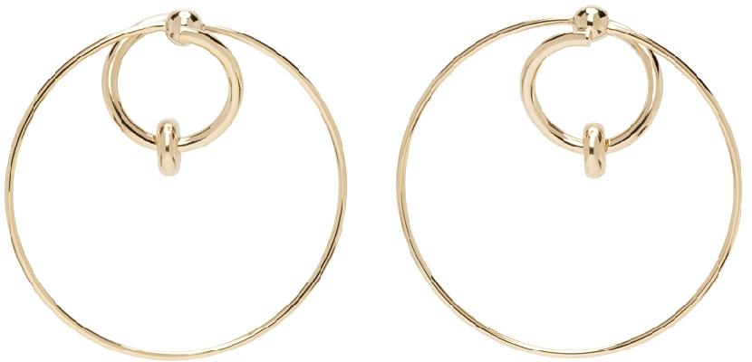 Justine Clenquet Gold Eva Earrings