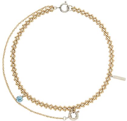 Justine Clenquet Silver & Gold Esther Necklace