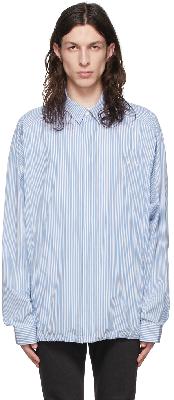 Juun.J Blue & White Striped Shirt
