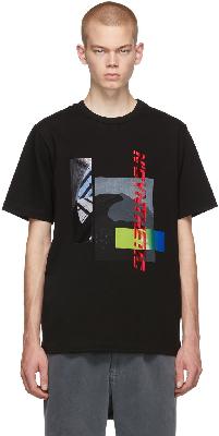 Juun.J Black 'N'Synthetic' Printed T-Shirt