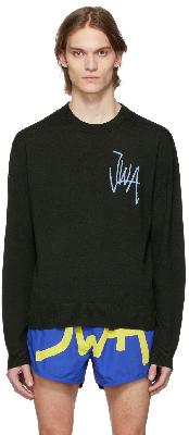 JW Anderson Khaki 'JWA' Crewneck Sweater