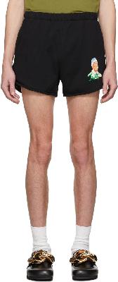 JW Anderson Black Rugby Face Running Shorts